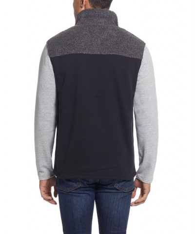 Men's Knit and Sherpa Mixed Pullover Multi $12.40 Sweatshirt