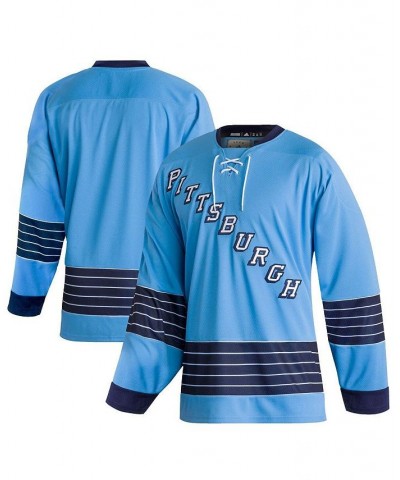 Men's Light Blue Pittsburgh Penguins Team Classics Authentic Blank Jersey $59.20 Jersey