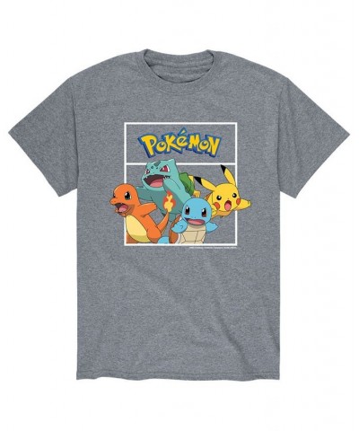 Men's Pokemon Characters T-shirt Gray $14.35 T-Shirts