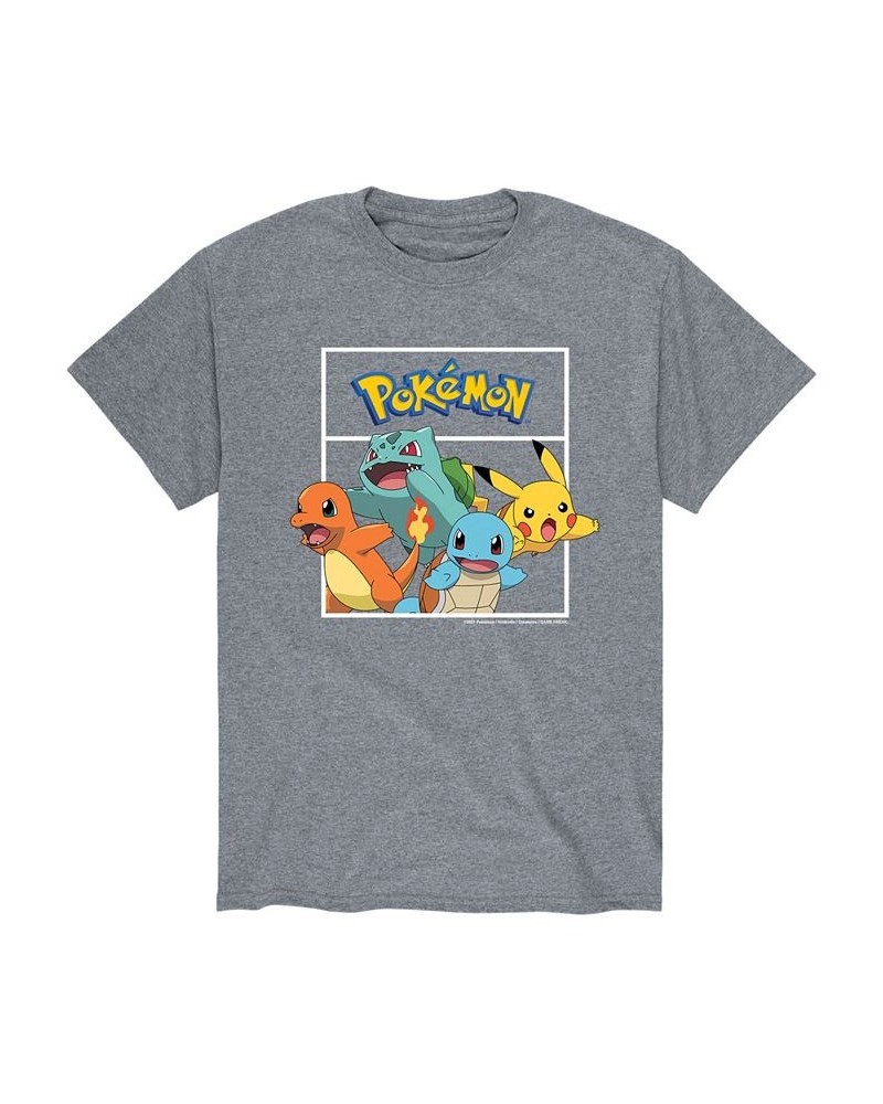 Men's Pokemon Characters T-shirt Gray $14.35 T-Shirts