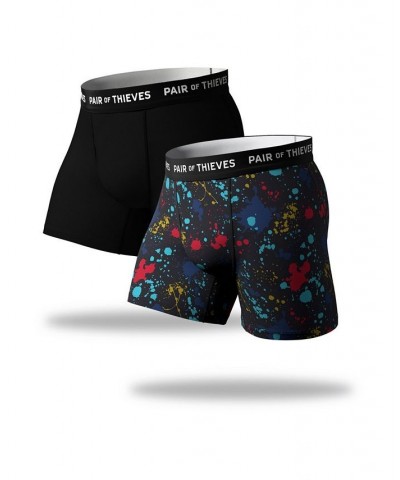 Men's Super Fit Boxer Briefs, Pack of 2 Black $18.19 Underwear