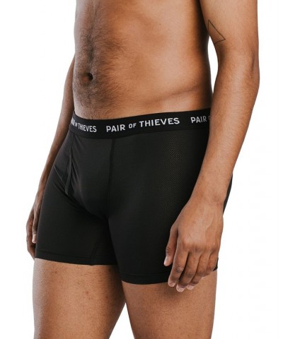 Men's Super Fit Boxer Briefs, Pack of 2 Black $18.19 Underwear