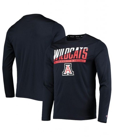 Men's Navy Arizona Wildcats Wordmark Slash Long Sleeve T-shirt $22.94 T-Shirts