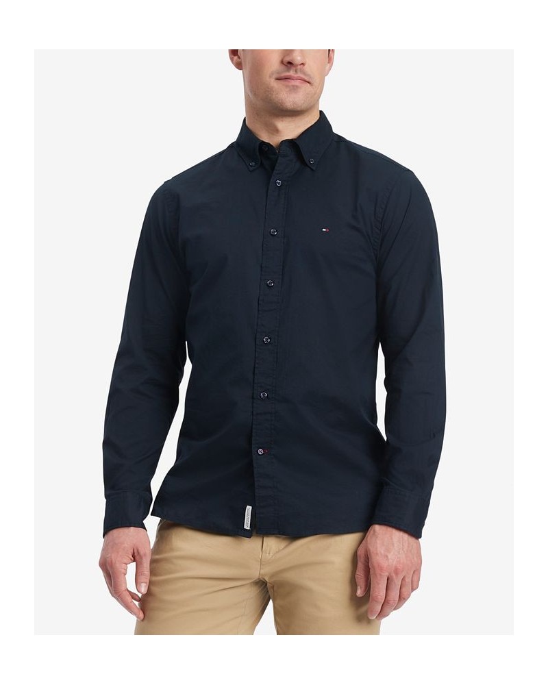 Men's Stretch Regular Fit Poplin Long Sleeve Shirt PD03 $39.41 Shirts