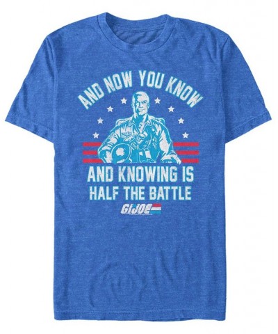 Men's G.I.Joe Knowing Is Half The Battle Short Sleeve T-Shirt Blue $20.29 T-Shirts