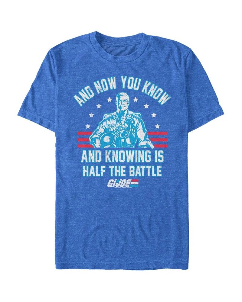 Men's G.I.Joe Knowing Is Half The Battle Short Sleeve T-Shirt Blue $20.29 T-Shirts