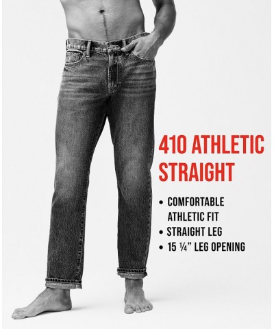 Men's 410 Athletic-Fit Straight Leg Jeans Blue $29.79 Jeans