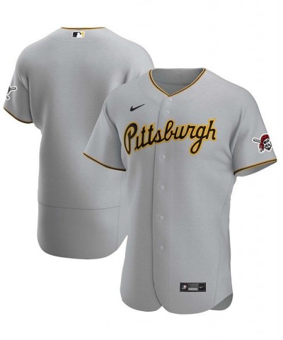 Men's Gray Pittsburgh Pirates Road Authentic Team Jersey $153.00 Jersey