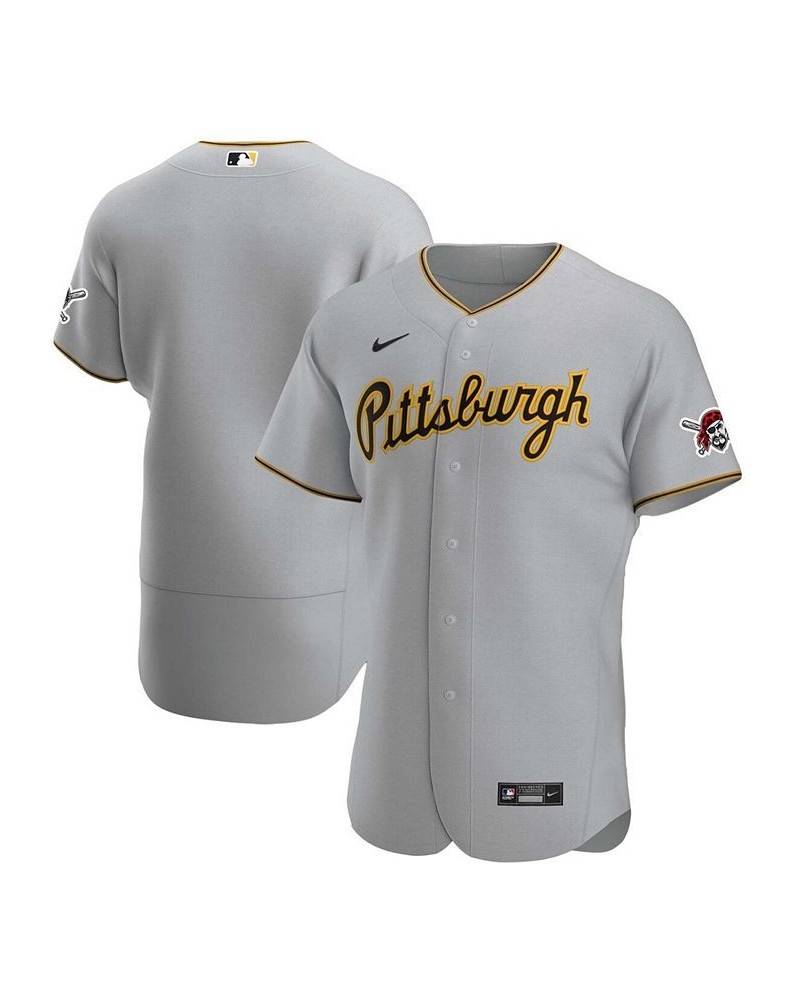 Men's Gray Pittsburgh Pirates Road Authentic Team Jersey $153.00 Jersey