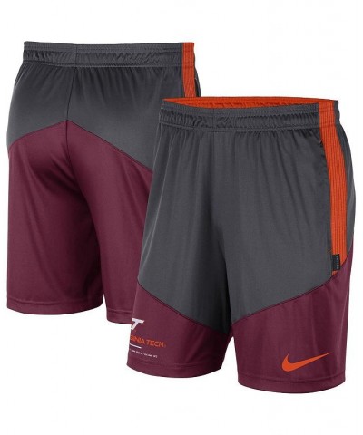 Men's Charcoal, Maroon Virginia Tech Hokies Team Performance Knit Shorts $28.59 Shorts