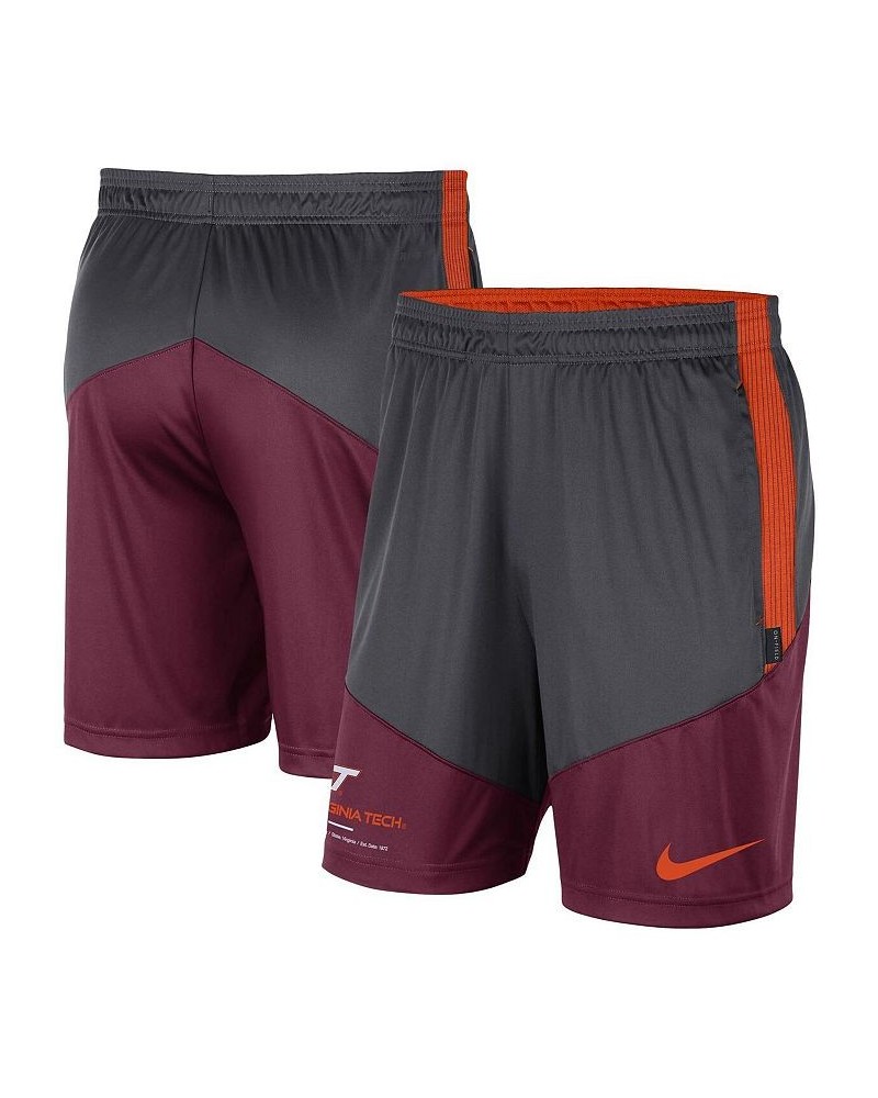 Men's Charcoal, Maroon Virginia Tech Hokies Team Performance Knit Shorts $28.59 Shorts