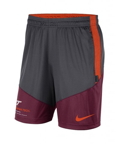 Men's Charcoal, Maroon Virginia Tech Hokies Team Performance Knit Shorts $28.59 Shorts