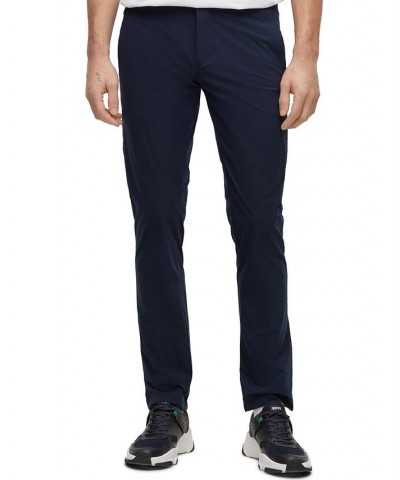 BOSS Men's Slim-Fit Water-Repellent Stretch Fabric Chinos Blue $58.28 Pants