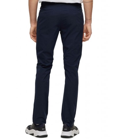 BOSS Men's Slim-Fit Water-Repellent Stretch Fabric Chinos Blue $58.28 Pants