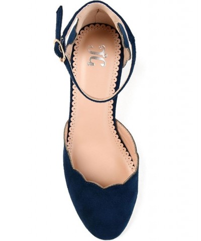 Women's Edna Ankle Strap Heels Blue $50.99 Shoes