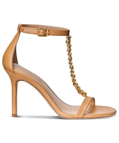 Women's Kate T-Strap Dress Sandals Tan/Beige $85.75 Shoes