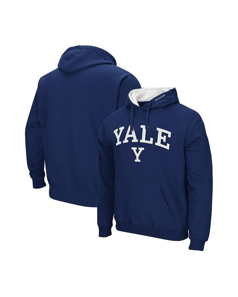 Men's Navy Yale Bulldogs Arch and Logo Pullover Hoodie $31.89 Sweatshirt