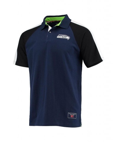 Men's College Navy, White Seattle Seahawks Holden Raglan Polo Shirt $28.52 Polo Shirts