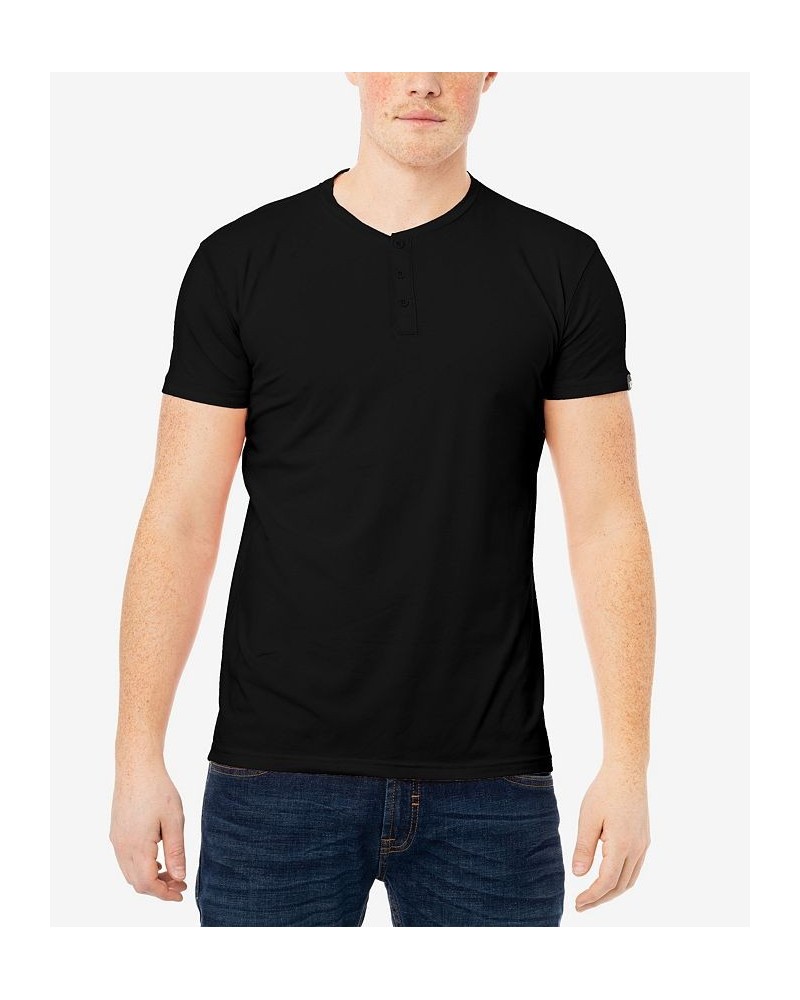 Men's Basic Henley Neck Short Sleeve T-shirt PD01 $17.39 T-Shirts