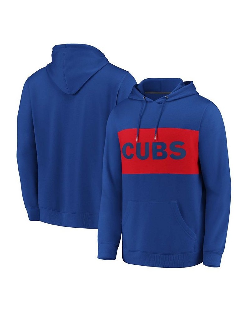 Men's Royal, Red Chicago Cubs True Classics Team Faux Cashmere Pullover Hoodie $32.80 Sweatshirt