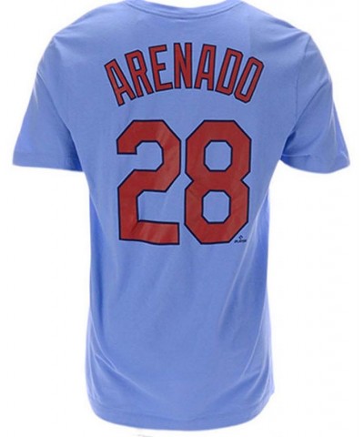 Men's Nolan Arenado Light Blue St. Louis Cardinals Name and Number T-shirt $22.50 T-Shirts