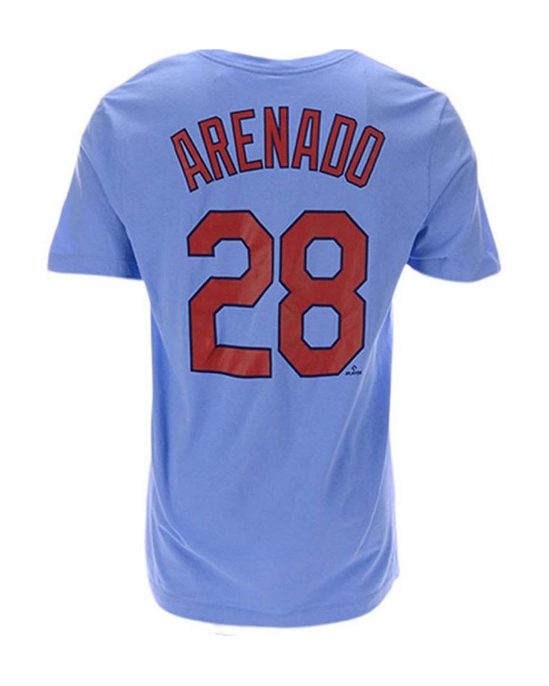 Men's Nolan Arenado Light Blue St. Louis Cardinals Name and Number T-shirt $22.50 T-Shirts