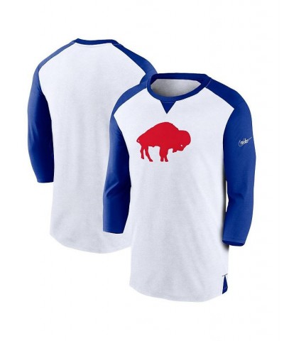 Men's White, Royal Buffalo Bills Rewind 3/4-Sleeve T-shirt $21.50 T-Shirts