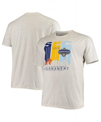 Men's Heathered Gray 2020 SEC Men's Basketball Tournament Skyline T-shirt $17.20 T-Shirts