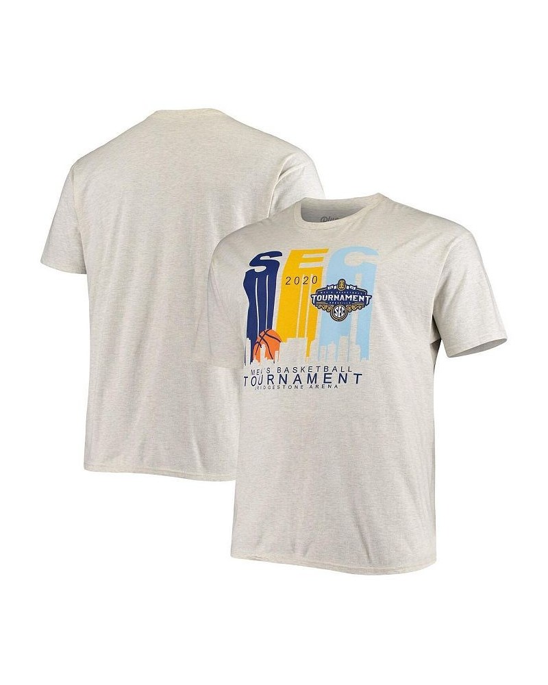 Men's Heathered Gray 2020 SEC Men's Basketball Tournament Skyline T-shirt $17.20 T-Shirts