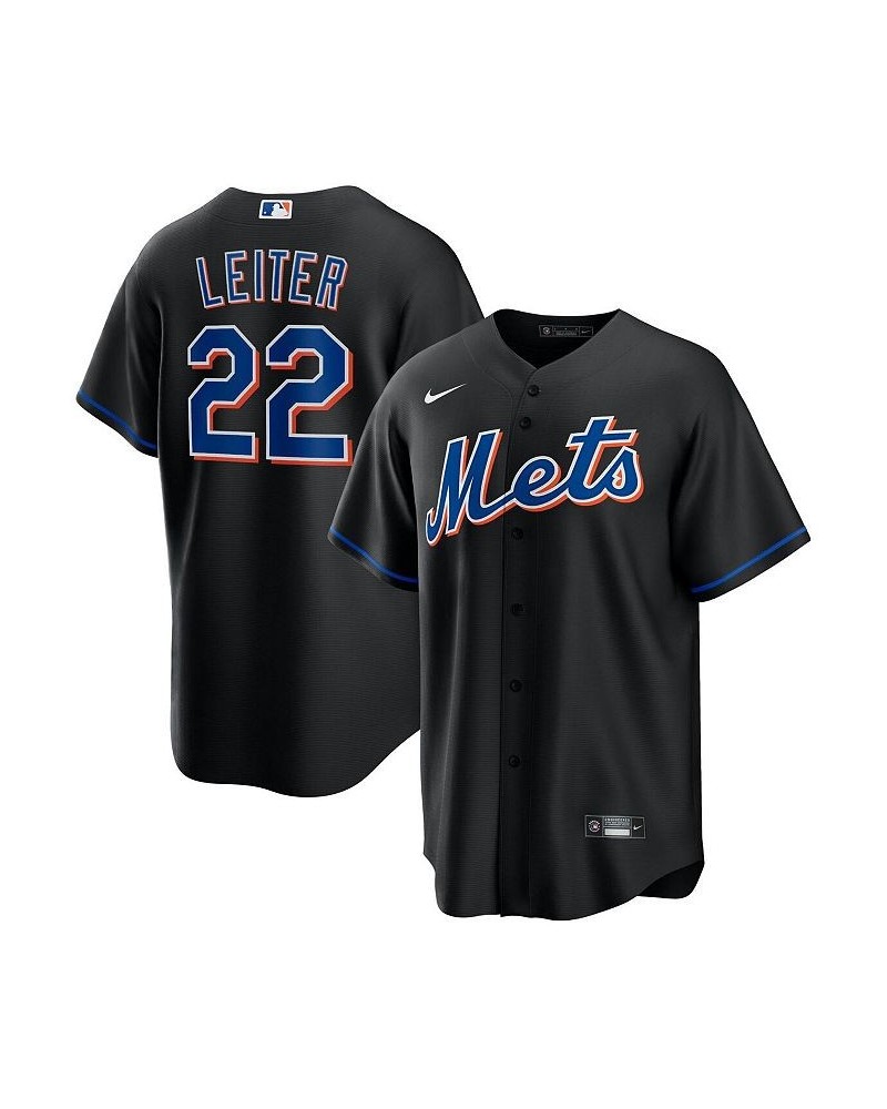 Men's Al Leiter Black New York Mets 2022 Alternate Replica Player Jersey $65.25 Jersey