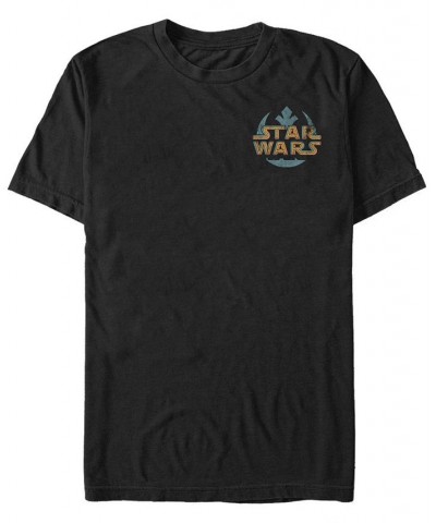 Star Wars Men's Retro Text Logo Short Sleeve T-Shirt Black $16.10 T-Shirts