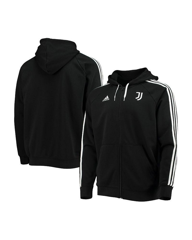 Men's Black Juventus DNA Raglan Full-Zip Hoodie $46.74 Sweatshirt