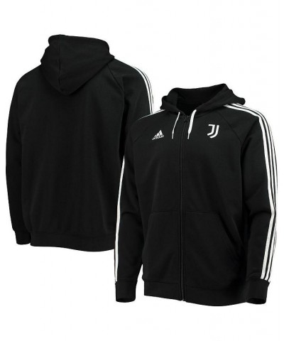 Men's Black Juventus DNA Raglan Full-Zip Hoodie $46.74 Sweatshirt