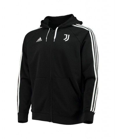 Men's Black Juventus DNA Raglan Full-Zip Hoodie $46.74 Sweatshirt