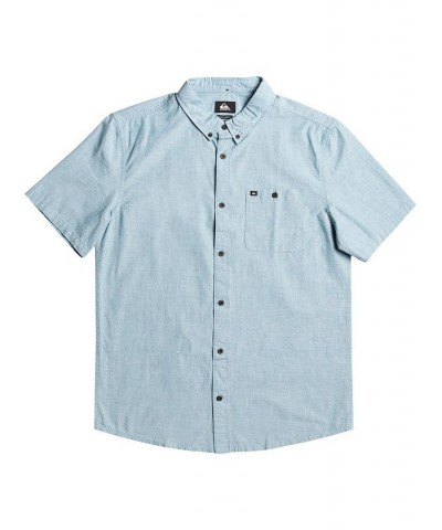 Quicksilver Men's Winfall Short Sleeves Shirt Blue $29.70 Shirts