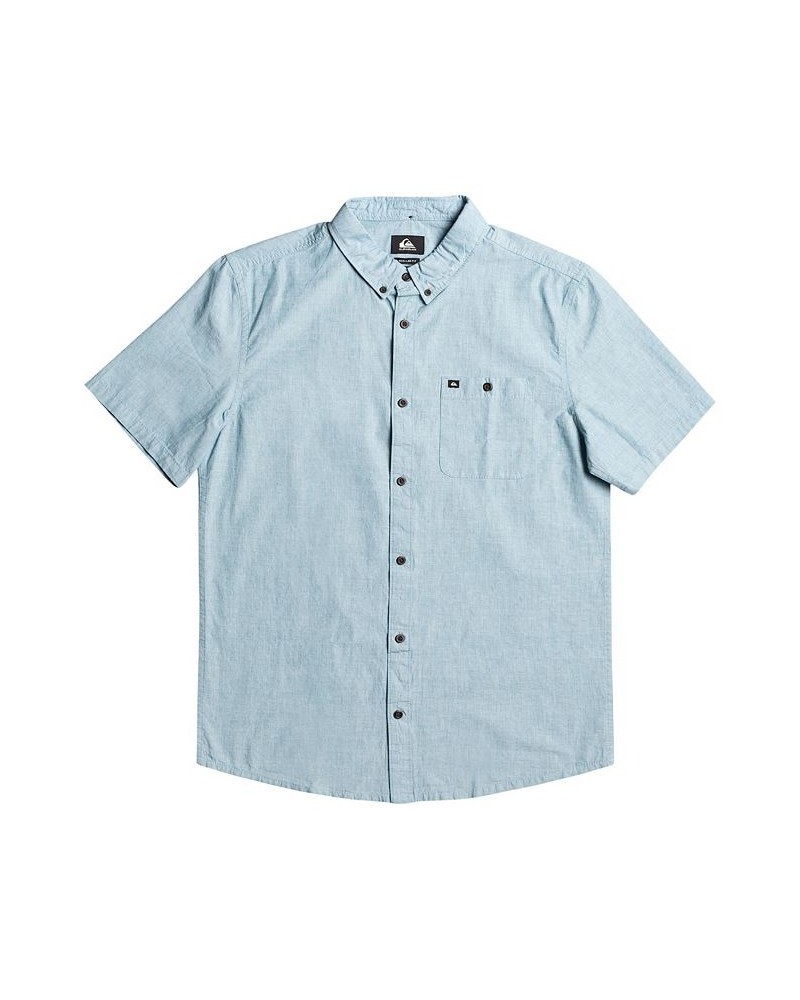 Quicksilver Men's Winfall Short Sleeves Shirt Blue $29.70 Shirts