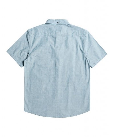 Quicksilver Men's Winfall Short Sleeves Shirt Blue $29.70 Shirts