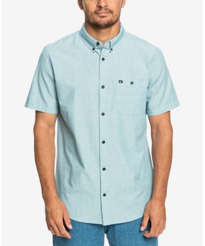 Quicksilver Men's Winfall Short Sleeves Shirt Blue $29.70 Shirts