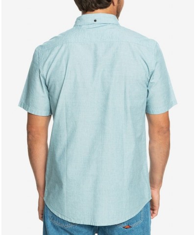 Quicksilver Men's Winfall Short Sleeves Shirt Blue $29.70 Shirts