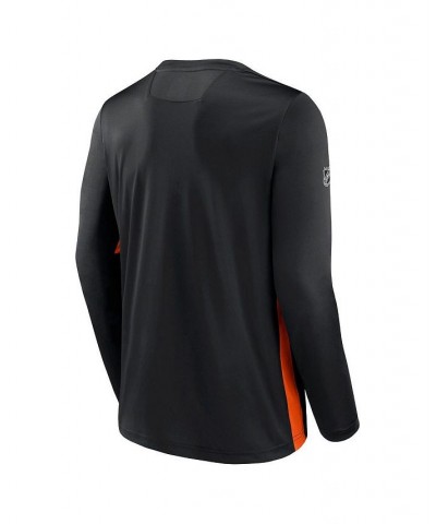 Men's Branded Black Philadelphia Flyers Authentic Pro Rink Performance Long Sleeve T-Shirt $20.40 T-Shirts