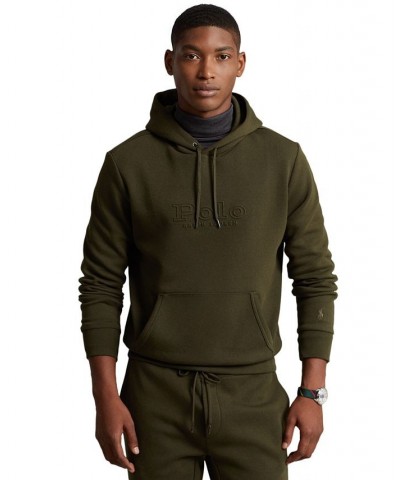 Men's Logo-Embossed Double-Knit Hoodie Green $43.47 Sweatshirt