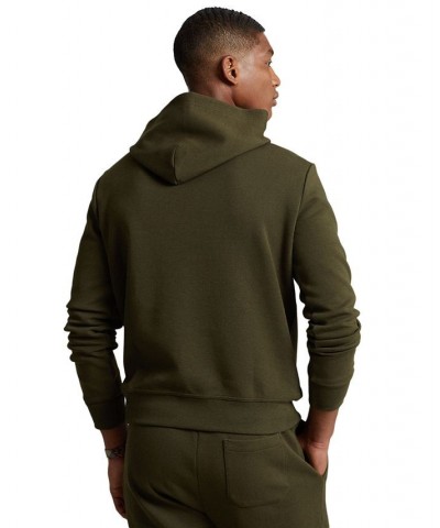 Men's Logo-Embossed Double-Knit Hoodie Green $43.47 Sweatshirt