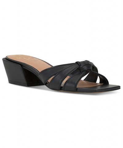 Selaries Block-Heel Slide Sandals Black $51.23 Shoes