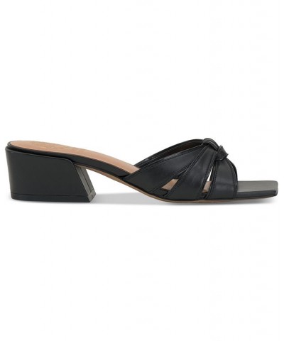 Selaries Block-Heel Slide Sandals Black $51.23 Shoes