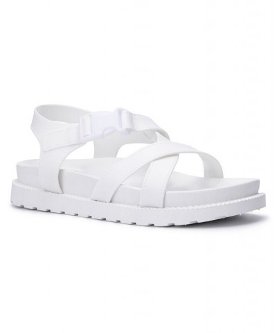 Women's Tessa Buckle Sandals White $33.00 Shoes