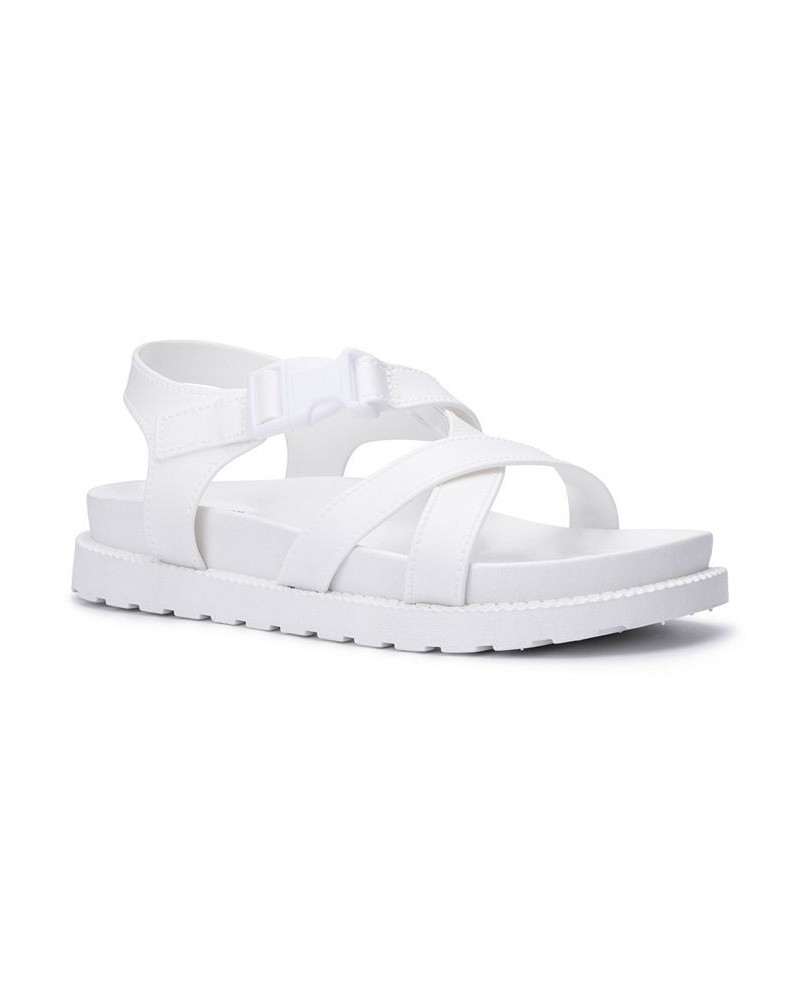 Women's Tessa Buckle Sandals White $33.00 Shoes