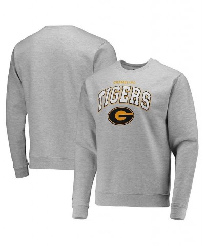 Men's Heathered Gray Grambling Tigers Classic Arch Pullover Sweatshirt $36.39 Sweatshirt