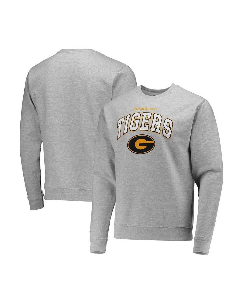 Men's Heathered Gray Grambling Tigers Classic Arch Pullover Sweatshirt $36.39 Sweatshirt