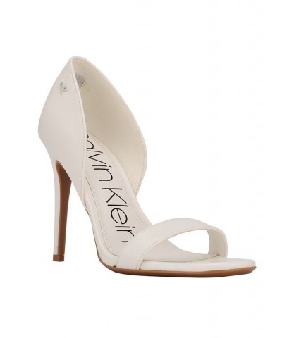 Women's Metino Toe Strap Stiletto Dress Sandals White $31.16 Shoes