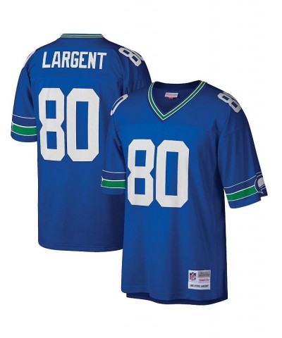 Men's Steve Largent Royal Seattle Seahawks Big and Tall 1985 Retired Player Replica Jersey $68.00 Jersey